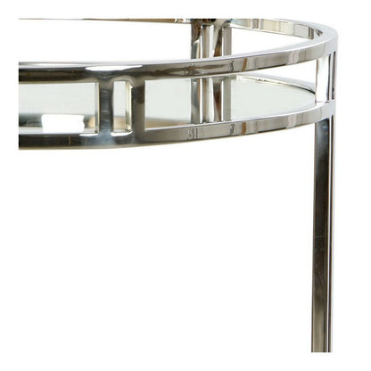 Side table DKD Home Decor Crystal Steel Silver (42 x 42 x 61 cm)