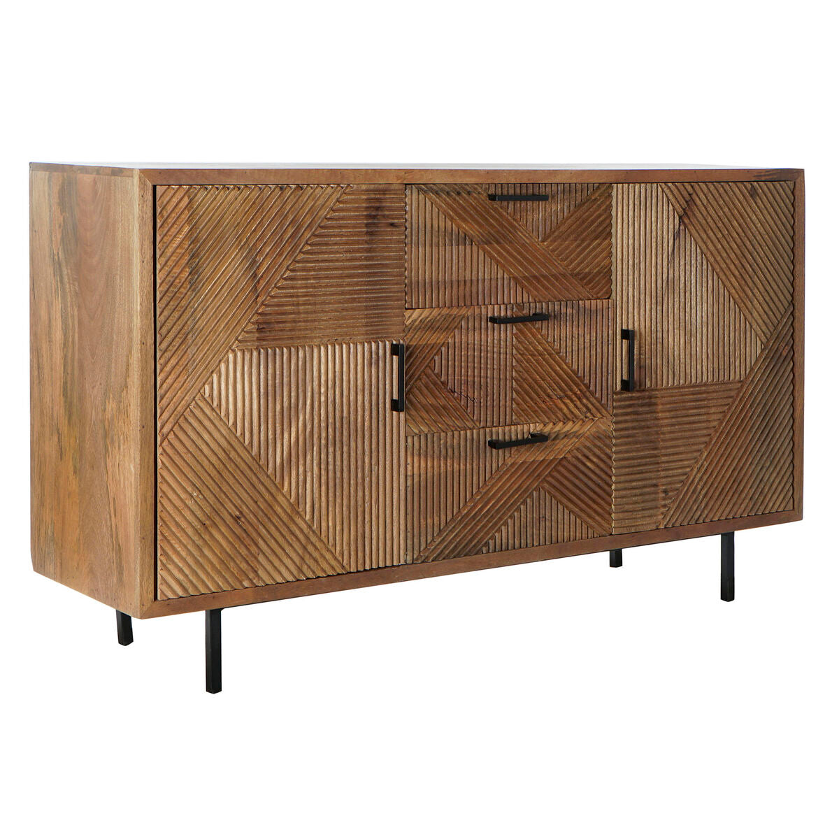 Sideboard DKD Home Decor Natural Metal Mango wood (145 x 40 x 86 cm)