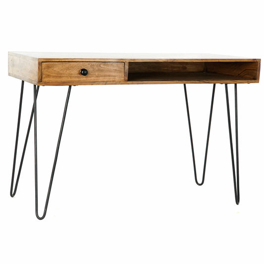 Desk DKD Home Decor 115 x 55 x 76 cm Natural Black Metal