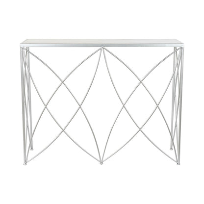 Console DKD Home Decor White Silver Metal Marble 100 x 33 x 78 cm