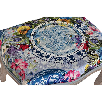 Bench DKD Home Decor Fir Polyester Multicolour (58 x 47,5 x 41 cm)