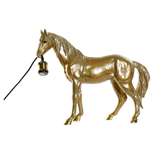 Desk lamp DKD Home Decor Resin 25W 220 V Golden Horse (59.5 x 16.5 x 47 cm)