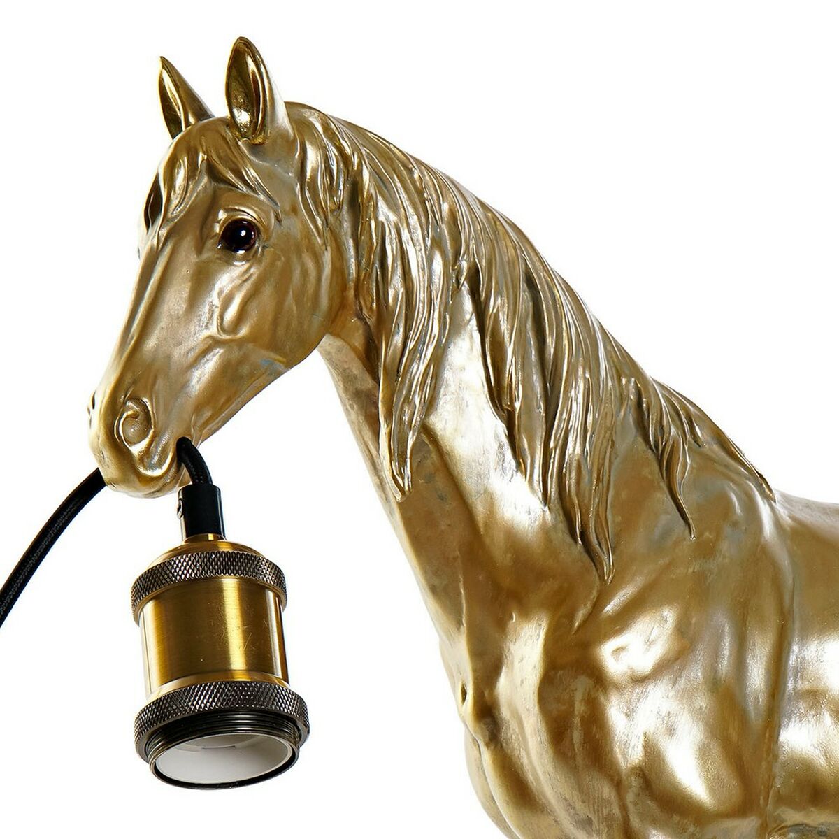 Desk lamp DKD Home Decor Resin 25W 220 V Golden Horse (59.5 x 16.5 x 47 cm)