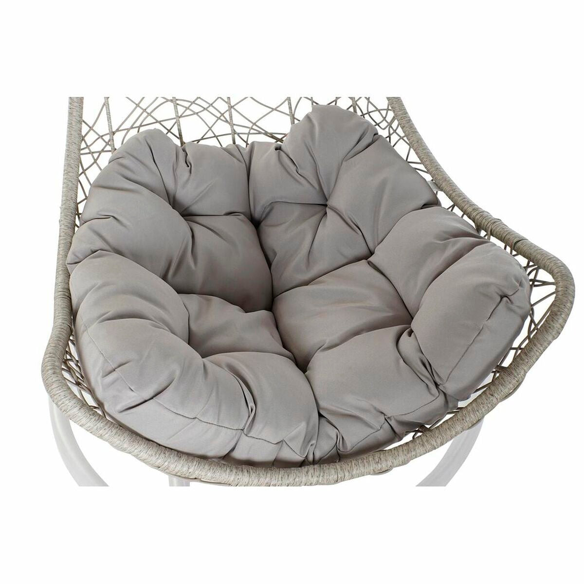 Hanging garden armchair DKD Home Decor 82 x 75 x 125 cm Metal synthetic rattan Light grey (82 x 75 x 125 cm)