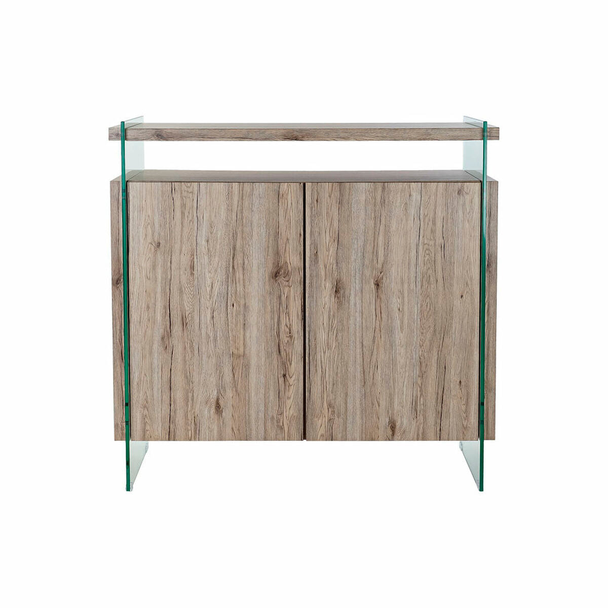 Sideboard DKD Home Decor Natural MDF Tempered Glass (120 x 44 x 120 cm)