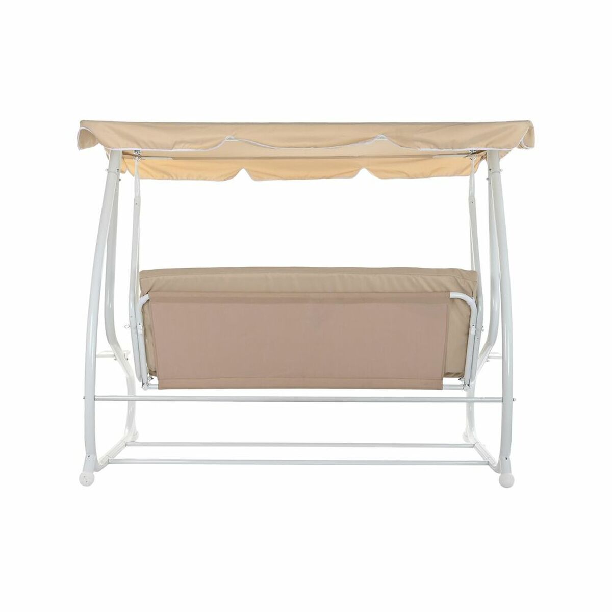 Bench DKD Home Decor Beige Swing Polyester Steel (210 x 120 x 164 cm)