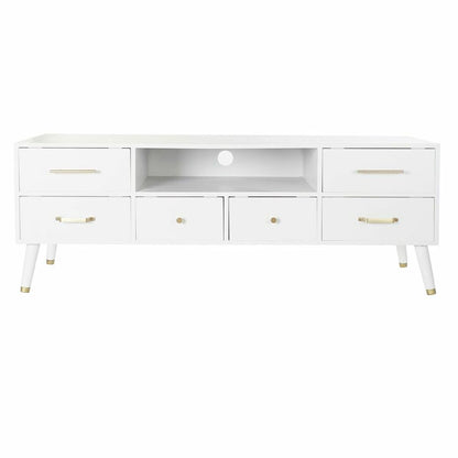 TV furniture DKD Home Decor White Metal MDF (140 x 52 x 40 cm)