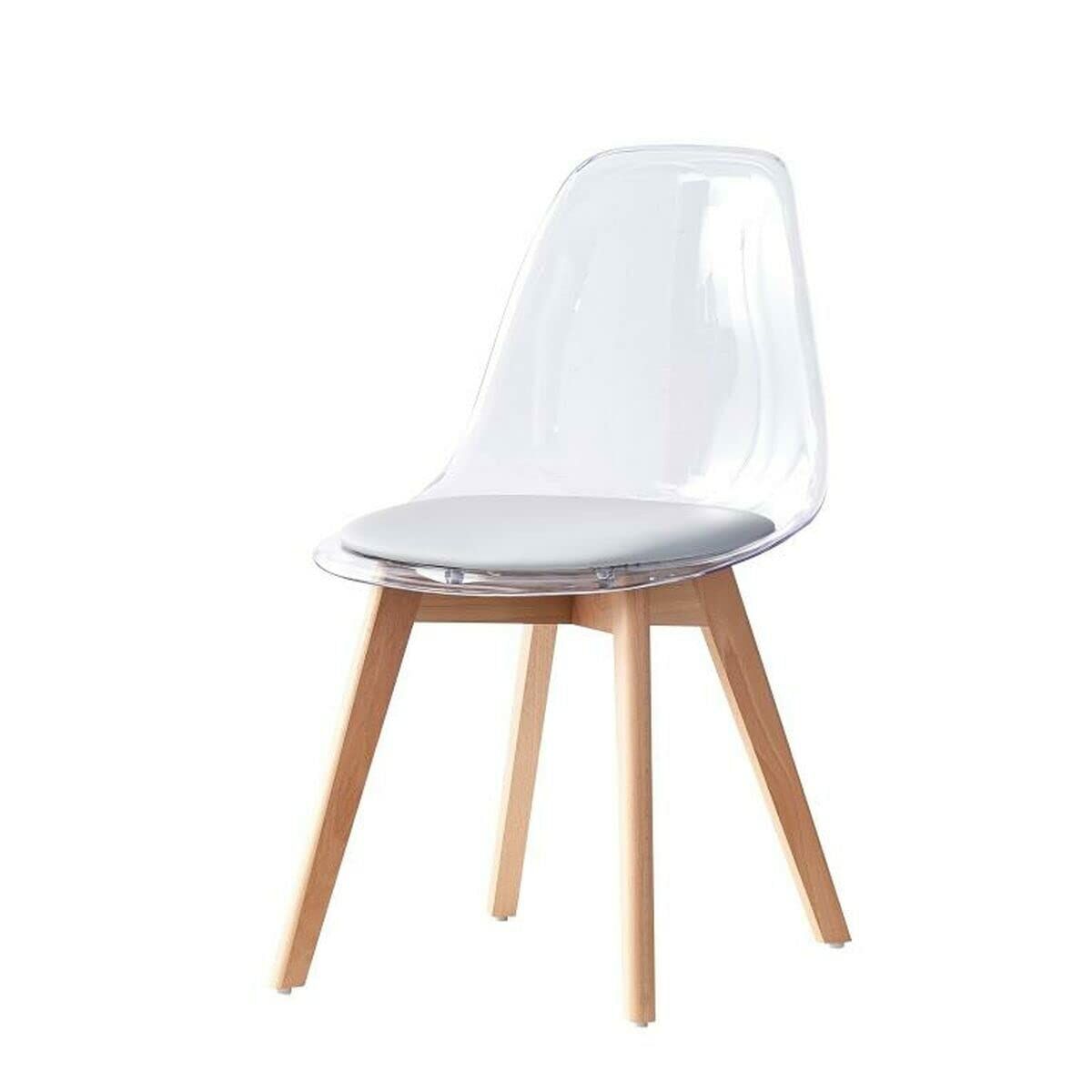 Dining Chair DKD Home Decor Grey Wood Polycarbonate 54 x 47 x 81 cm