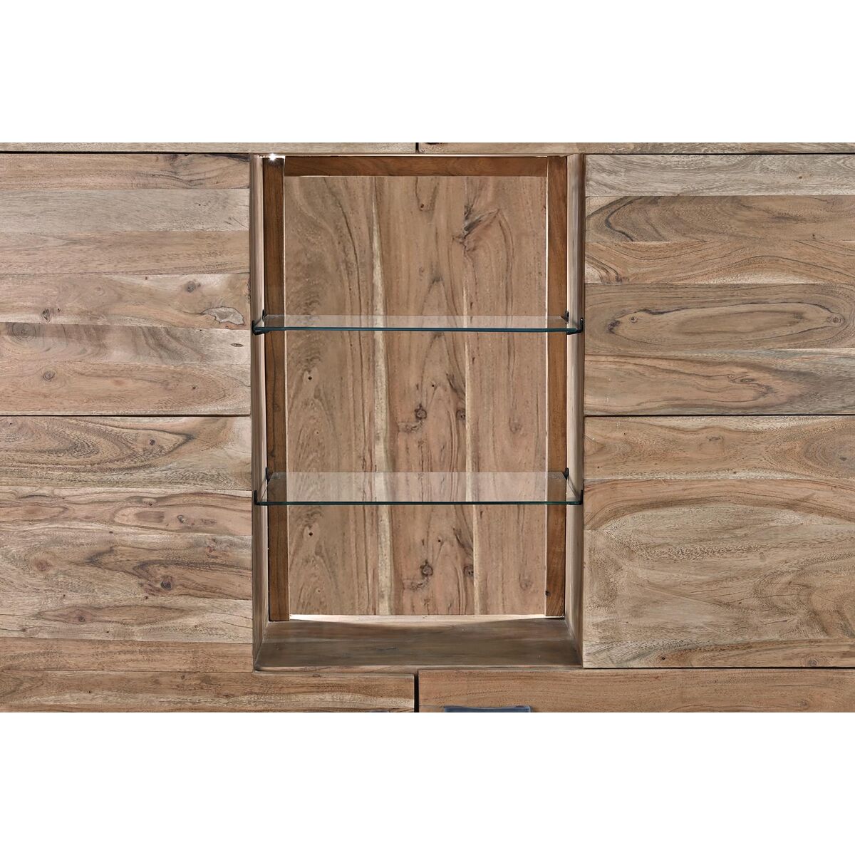 Cupboard DKD Home Decor 145 x 40 x 153 cm Crystal Brown Acacia