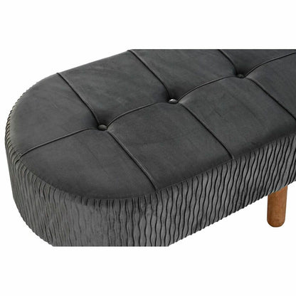 Bench DKD Home Decor Grey Natural Dark grey Wood 80 x 46 x 38 cm