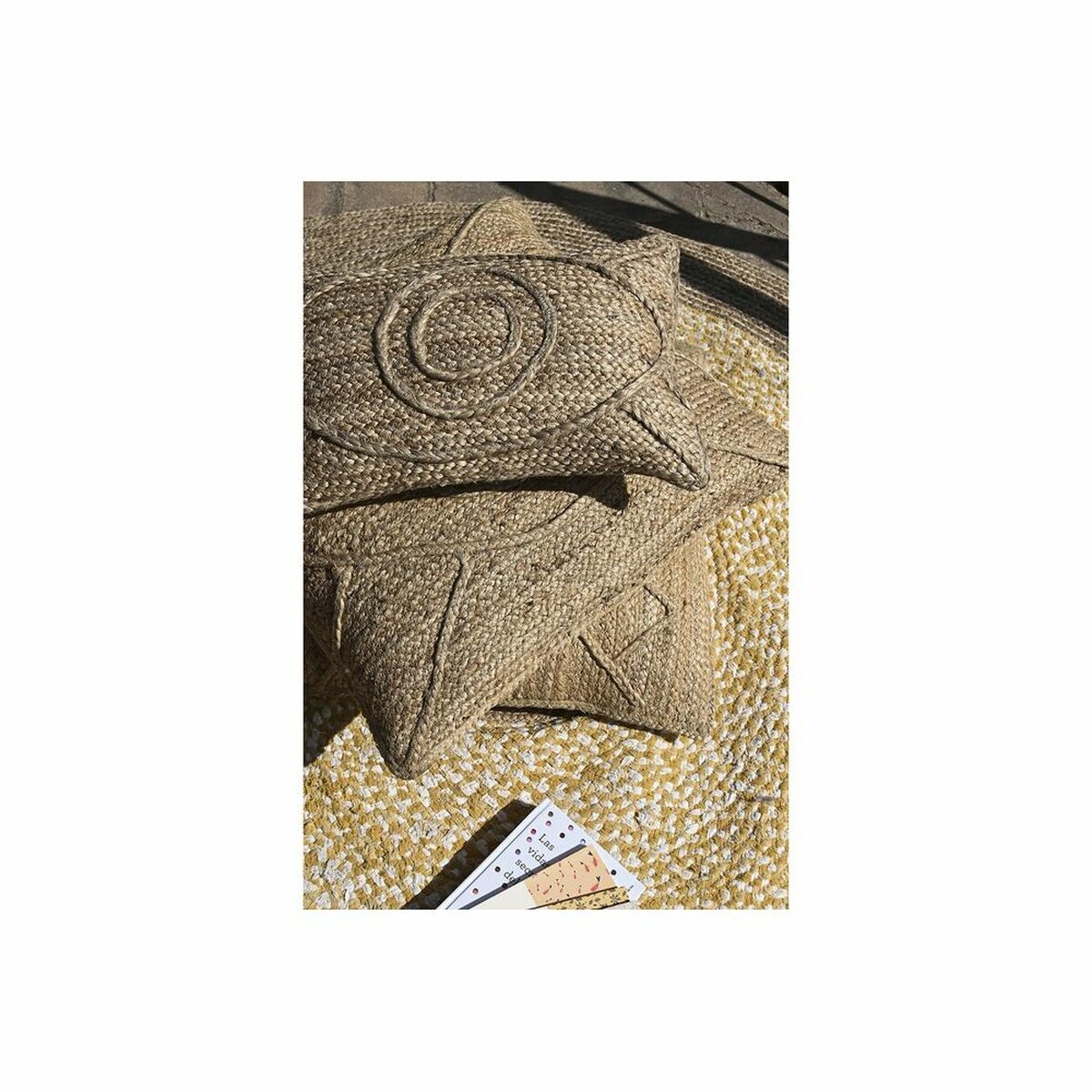 Carpet DKD Home Decor Brown White Yellow (200 x 200 x 1 cm)