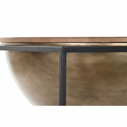 Side table DKD Home Decor Brown Black Wood Metal 64 x 64 x 62,5 cm