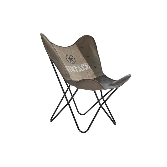 Dining Chair DKD Home Decor Brown Black Grey 76 x 76 x 96 cm