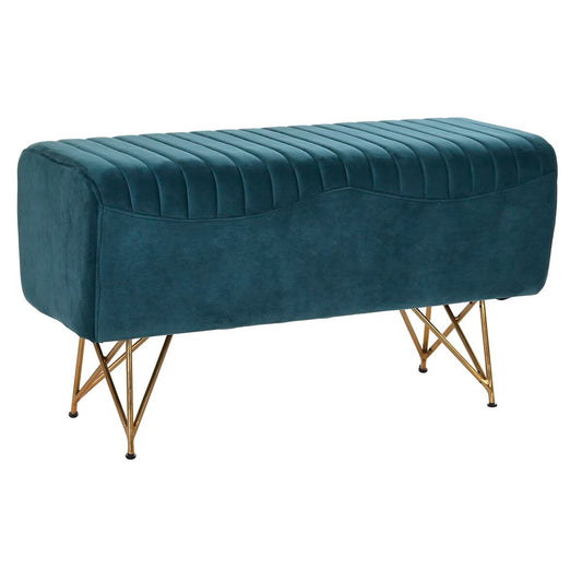 Bench DKD Home Decor 90 x 31 x 47 cm Metal Turquoise DKD Home Decor