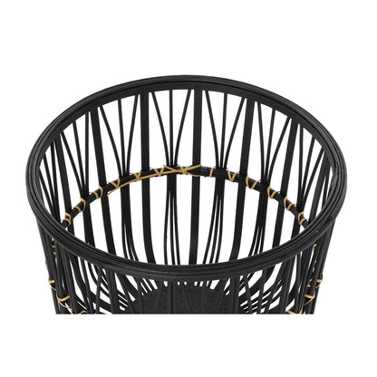 Set of pots DKD Home Decor Black Bamboo Colonial 36 x 36 x 78 cm (2 Units)