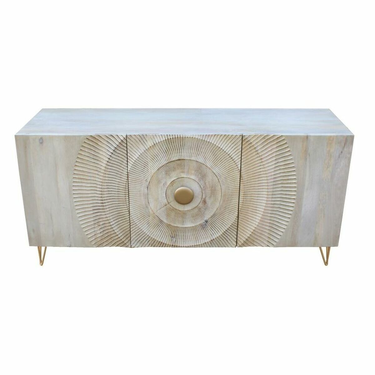 Sideboard DKD Home Decor 160 x 45 x 75 cm Golden Metal White Mango wood