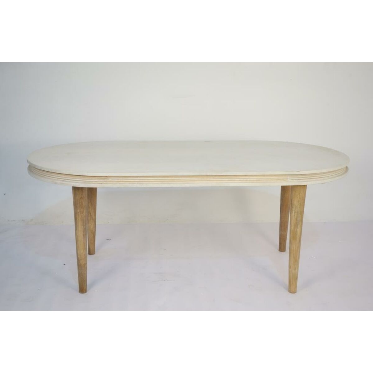 Dining Table DKD Home Decor White Golden Brass Mango wood 180 x 90 x 76 cm