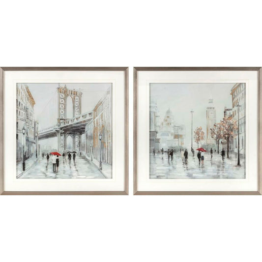 Painting DKD Home Decor City (63 x 3 x 63 cm) (60 x 3 x 60 cm) (2 Units)