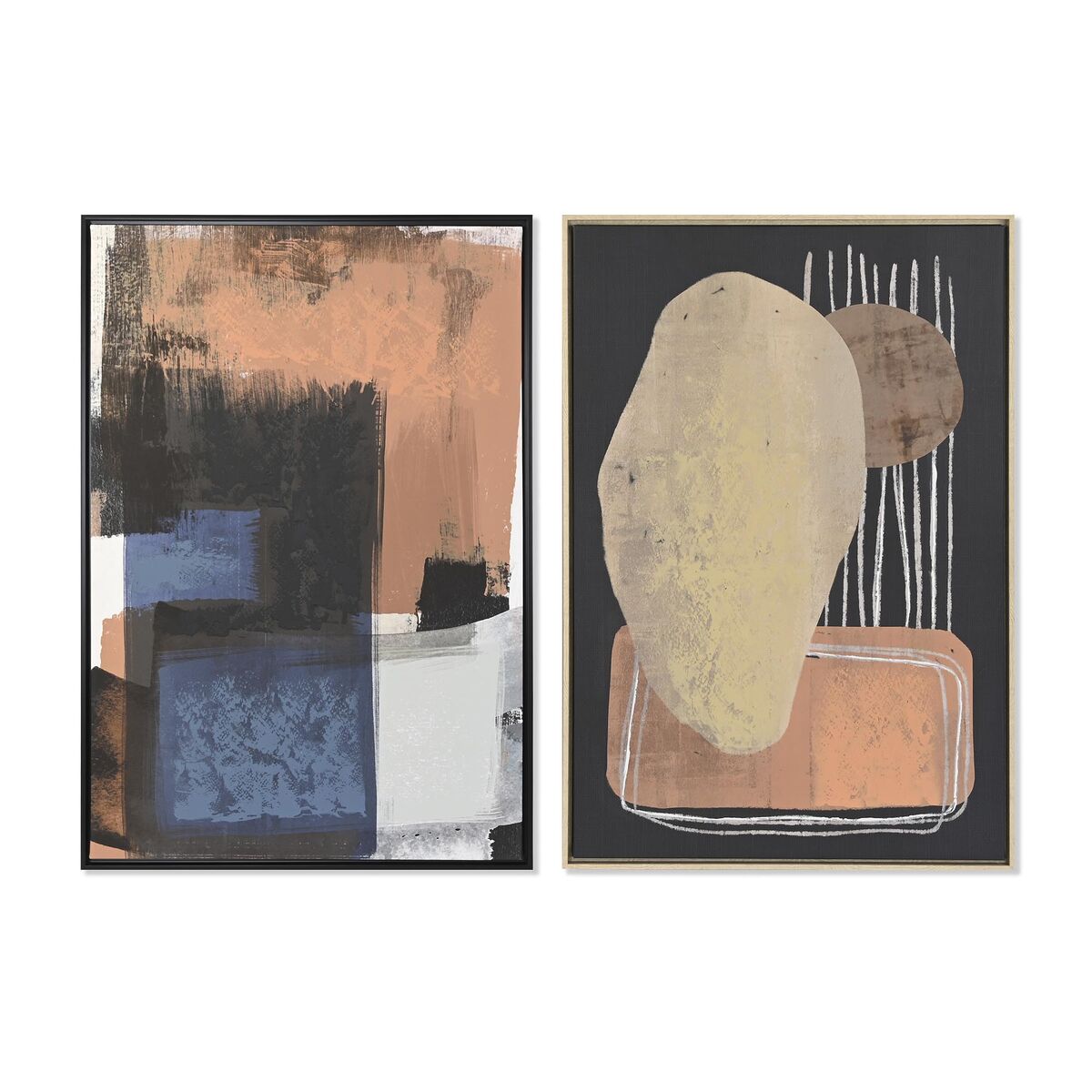 Painting DKD Home Decor Abstract Urban 83 x 4,5 x 123 cm 84 x 4,5 x 123 cm (2 Units)