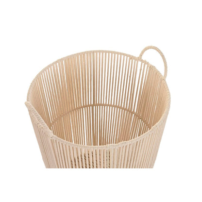 Basket set DKD Home Decor Beige Metal 42 x 42 x 51 cm 3 Pieces