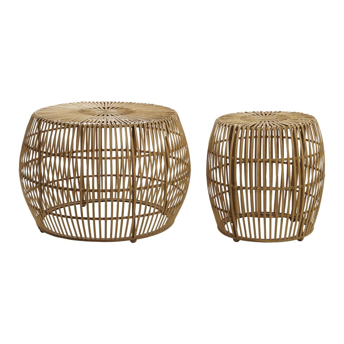 Set of 2 tables DKD Home Decor Light brown 70 x 70 x 50 cm