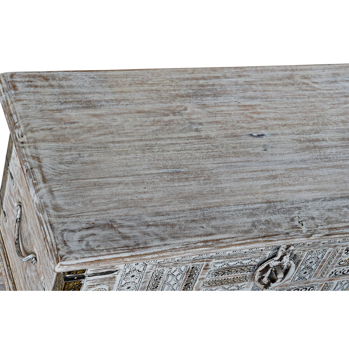 Chest DKD Home Decor Metal Mango wood 80 x 40 x 45 cm