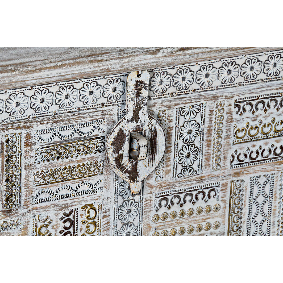 Chest DKD Home Decor Metal Mango wood 80 x 40 x 45 cm