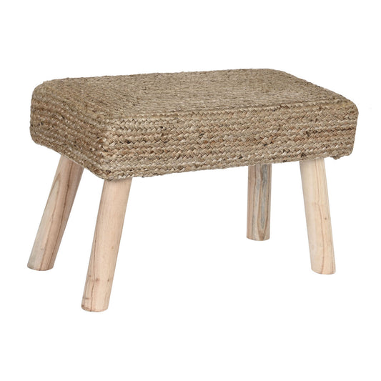 Footrest DKD Home Decor Brown Jute Natural Urban 60 x 30 x 40 cm DKD Home Decor