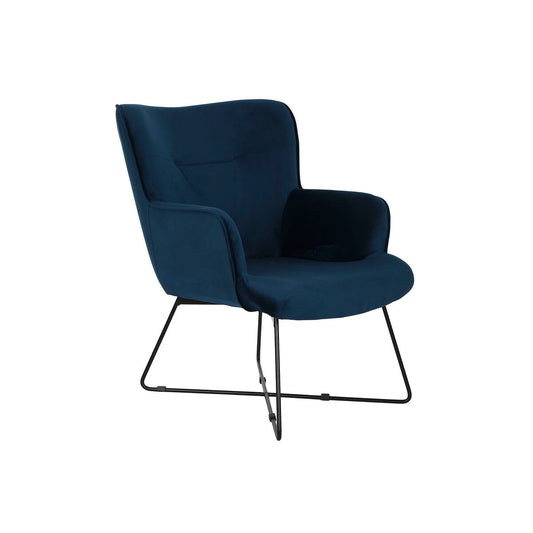 Armchair DKD Home Decor Blue Black Metal 68 x 76 x 90 cm DKD Home Decor