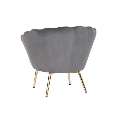 Armchair DKD Home Decor Grey Golden Metal 85 x 85 x 91 cm