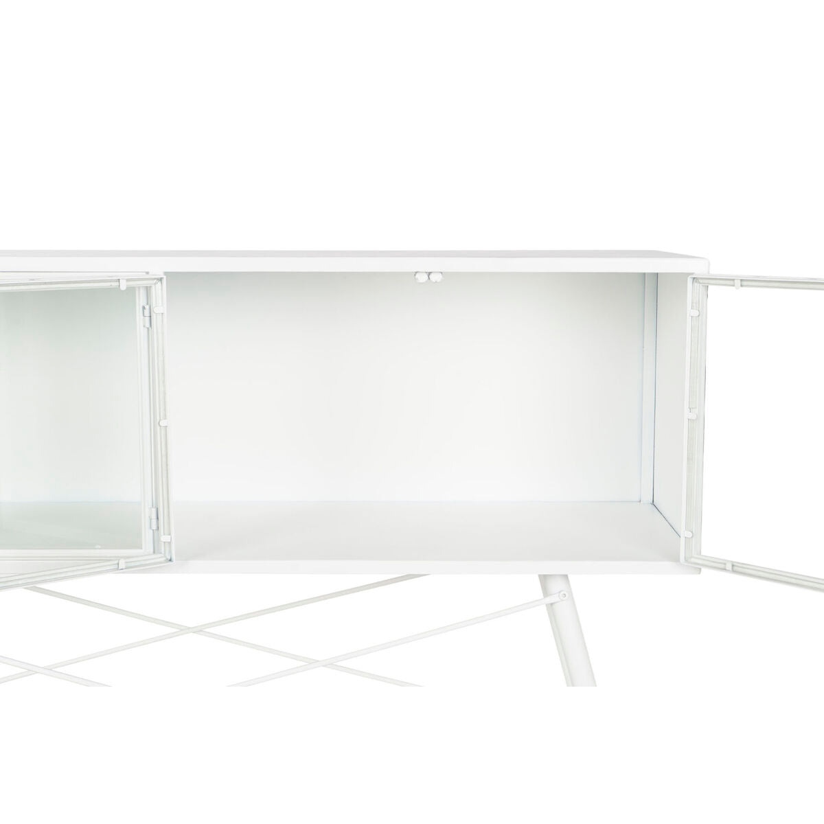 Console DKD Home Decor White Metal Crystal 120 x 35 x 80 cm