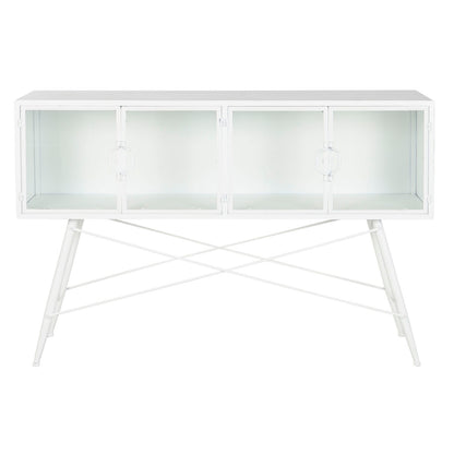 Console DKD Home Decor White Metal Crystal 120 x 35 x 80 cm