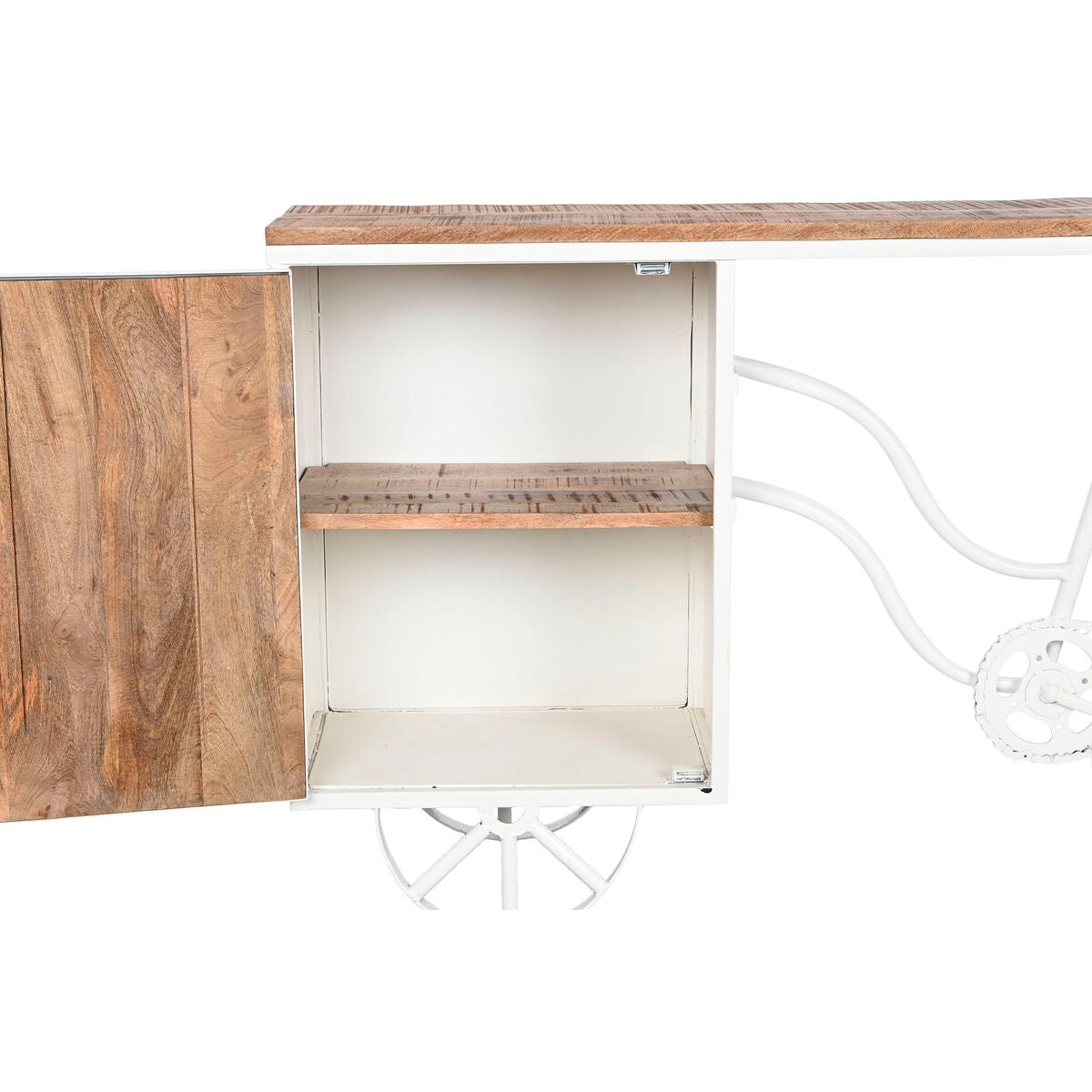 Console DKD Home Decor White Brown Metal 165 x 35,5 x 83,8 cm