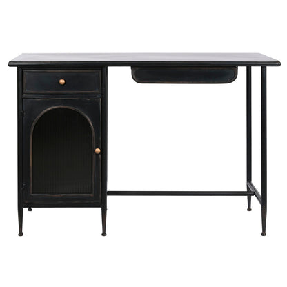 Desk DKD Home Decor Black Metal Crystal 120 x 50 x 80 cm