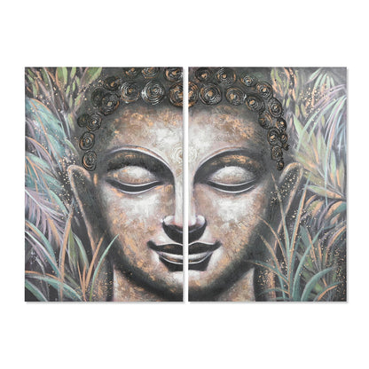 Set of 2 pictures Home ESPRIT Buddha Oriental 160 x 3 x 120 cm