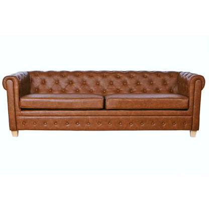 3-Seater Sofa Home ESPRIT Brown Natural Vintage 218 X 78 X 70 cm