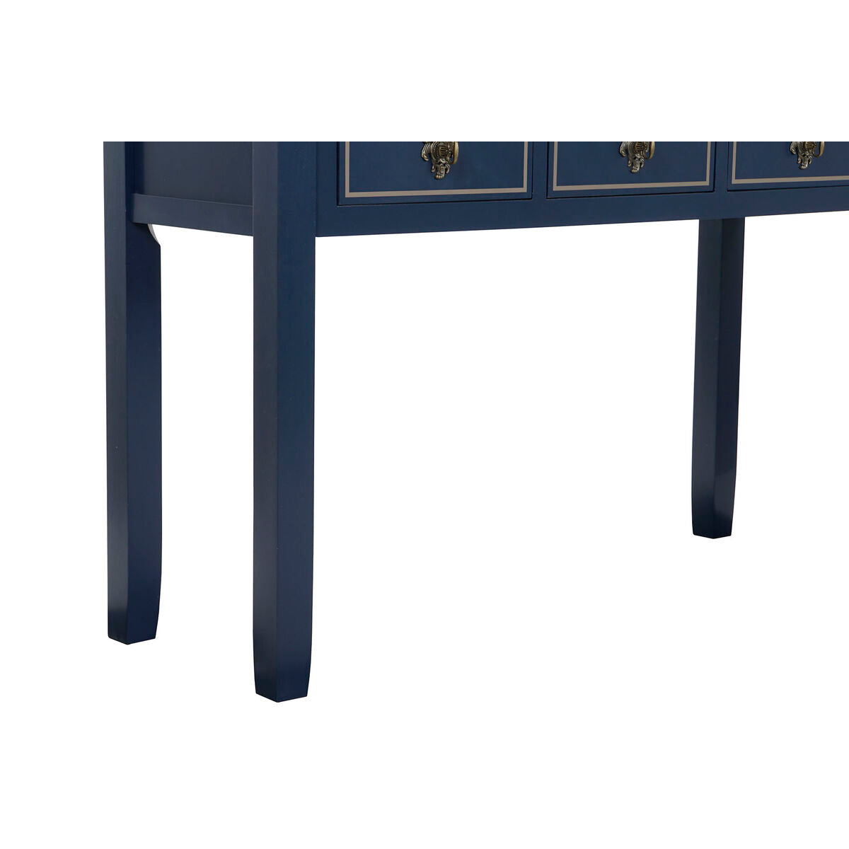 Console Home ESPRIT Brown Navy Blue Paolownia wood 103 x 35 x 80 cm