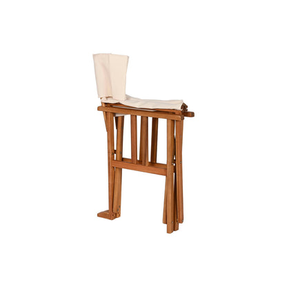 Garden chair Home ESPRIT White Brown Acacia 52 x 53 x 87 cm