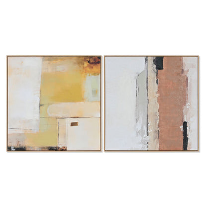 Painting Home ESPRIT Abstract Urban 100 x 4 x 100 cm (2 Units)