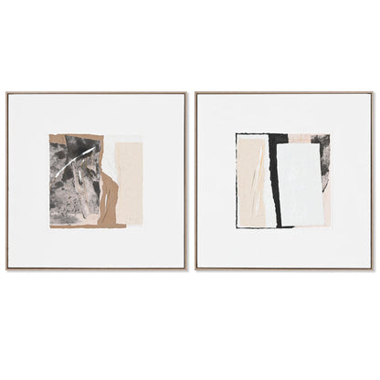 Painting Home ESPRIT Abstract Urban 82,3 x 4,5 x 82,3 cm (2 Units)