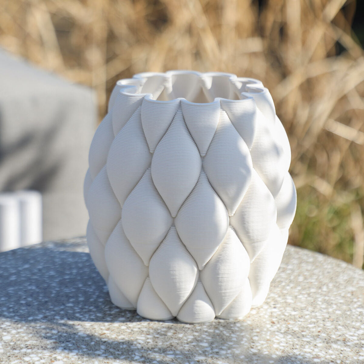 Vase Home ESPRIT White Ceramic Stoneware Modern 23 x 23 x 25 cm