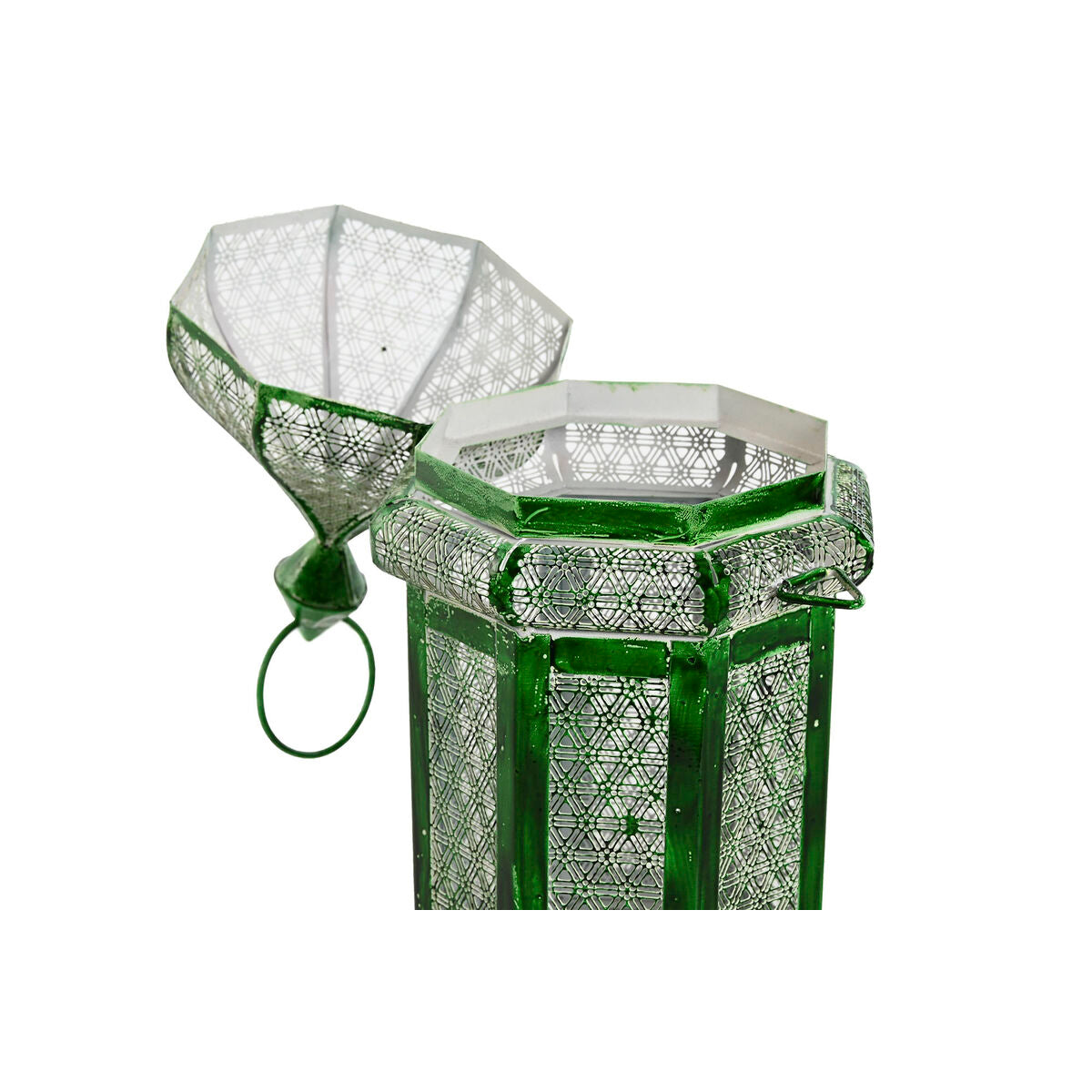 Lanterns Home ESPRIT Green Metal Oriental 23 x 23 x 57 cm (2 Pieces)