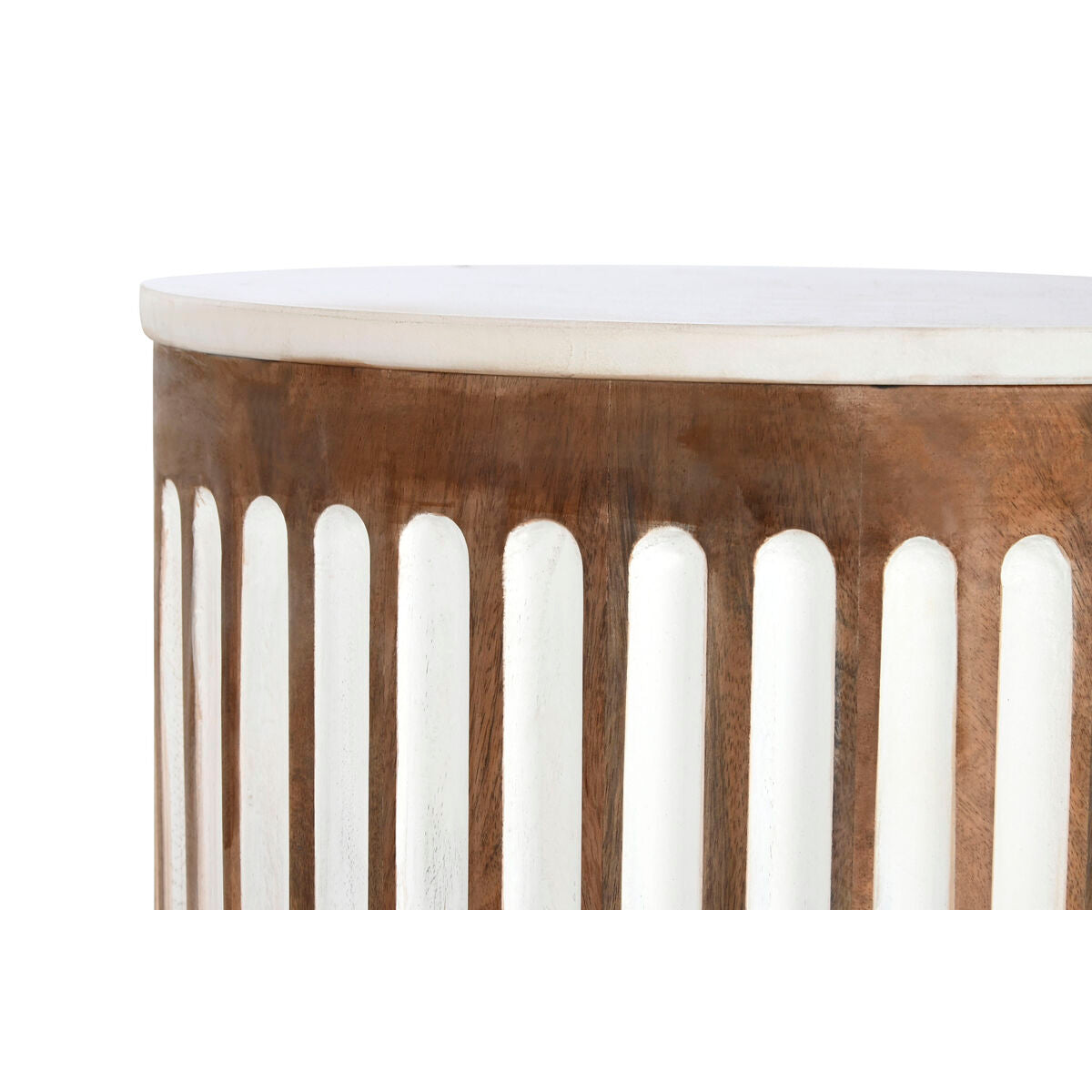 Side table Home ESPRIT White Natural 41 x 41 x 52 cm