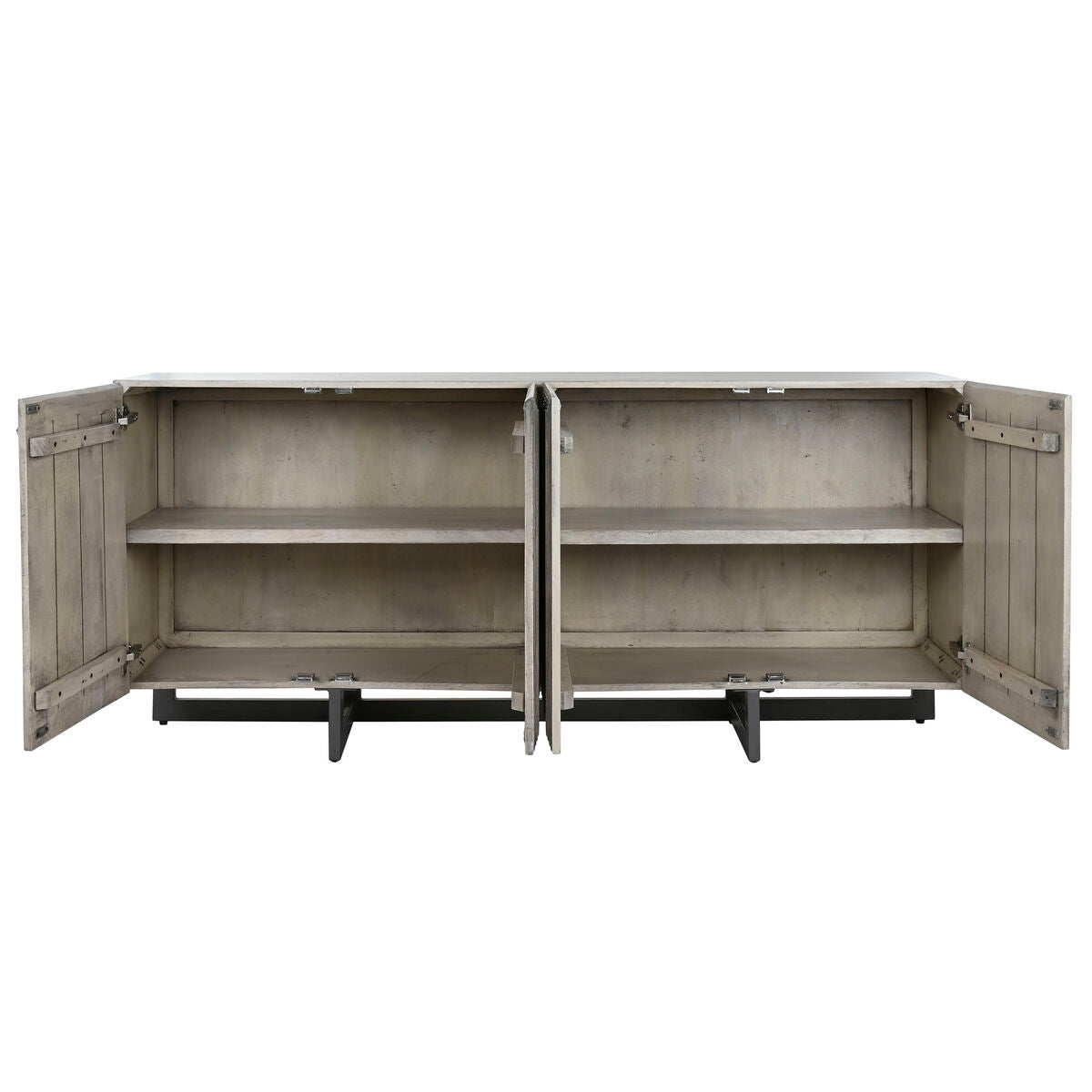 Sideboard Home ESPRIT White Metal Mango wood 180 X 38,7 X 80 cm