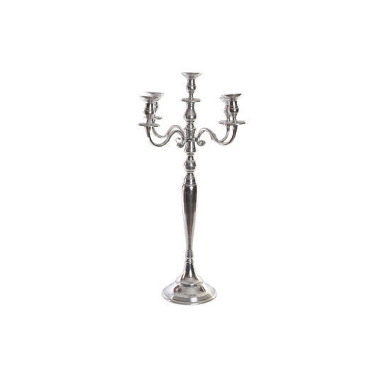 Candle Holder Home ESPRIT Silver Aluminium Chromed 42 x 42 x 70 cm Home ESPRIT