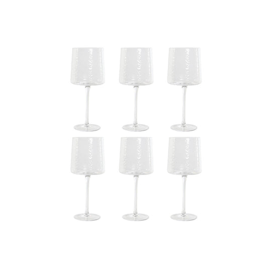 Set of cups Home ESPRIT Transparent Crystal 9,6 x 9,6 x 22,5 cm (6 Units) Home ESPRIT