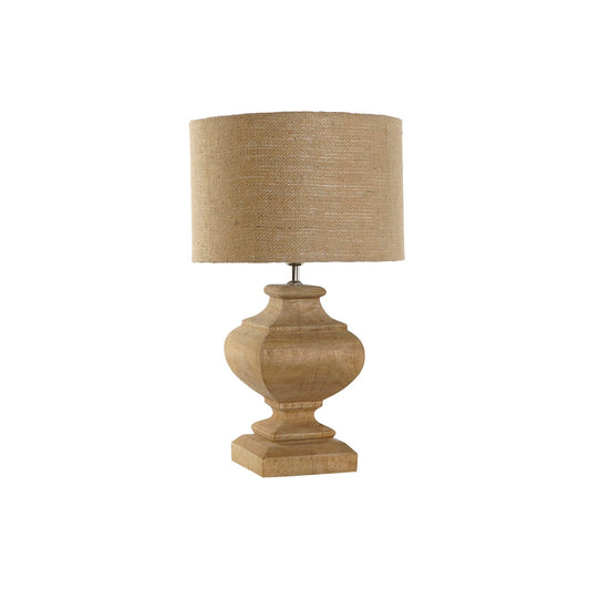 Desk lamp Home ESPRIT Natural Jute Wood 50 W 220 V 36 x 36 x 58 cm