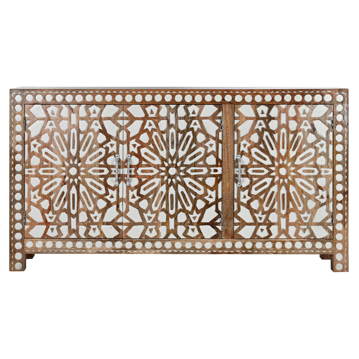 Sideboard Home ESPRIT White Natural Mango wood 165 x 40 x 90 cm