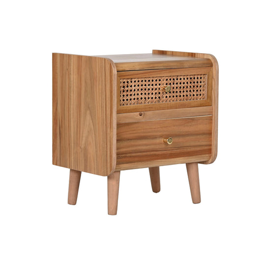 Nightstand Home ESPRIT Brown Acacia MDF Wood 40 x 30 x 46 cm Home ESPRIT