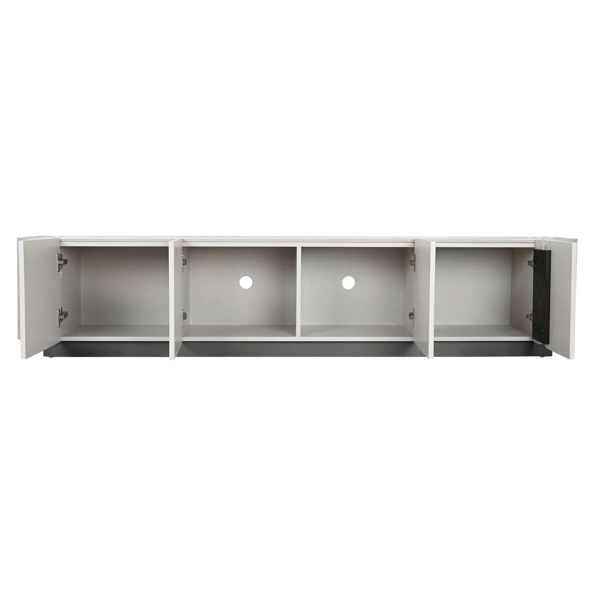 TV furniture Home ESPRIT White Black Beige 200 x 40 x 42 cm